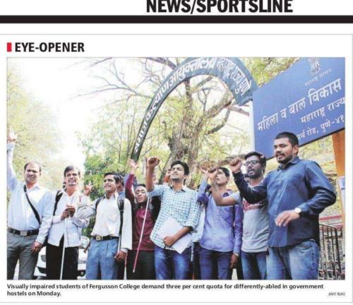 Press Indian Express- Advocating for the Rights of Differently Abeled Students Featured